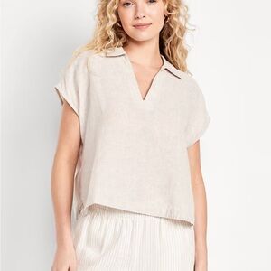 Old Navy Cream Short Sleeve Top